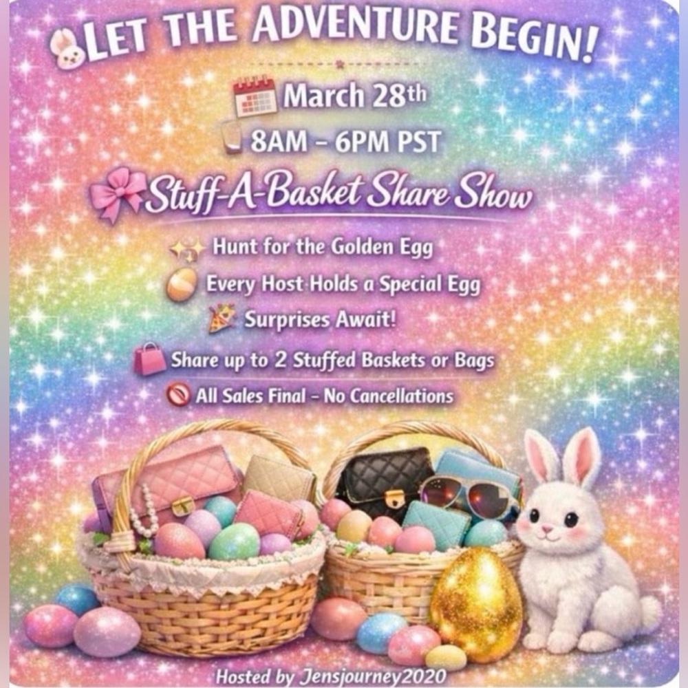 3/28~~>4PM CST 🥚 Stuff a Basket/Bag Share Show